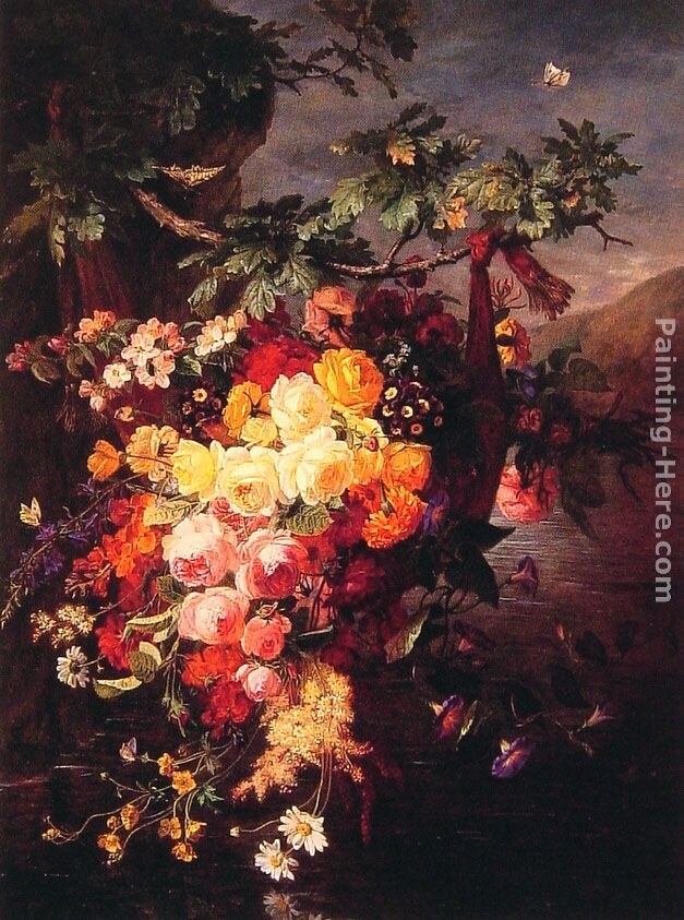 Jean Pierre Lays Wild Flowers and Butterflies